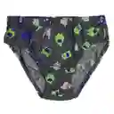 Pantaloncillo Niño Estampado Talla 4 Gris Medio