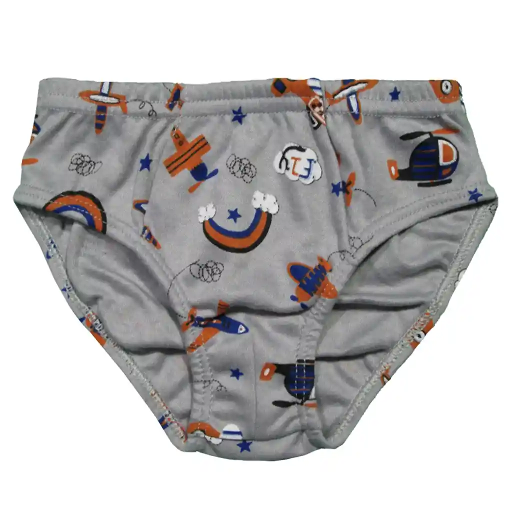 Pantaloncillo Niño Estampado Talla 4 Gris Cemento