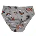 Pantaloncillo Niño Estampado Talla 4 Gris Cemento