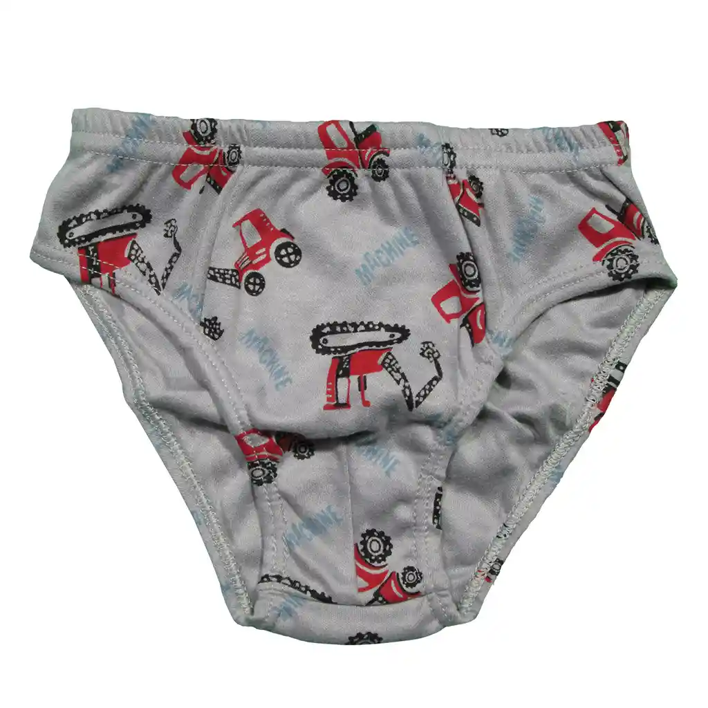 Pantaloncillo Niño Estampado Talla 4 Gris Plata