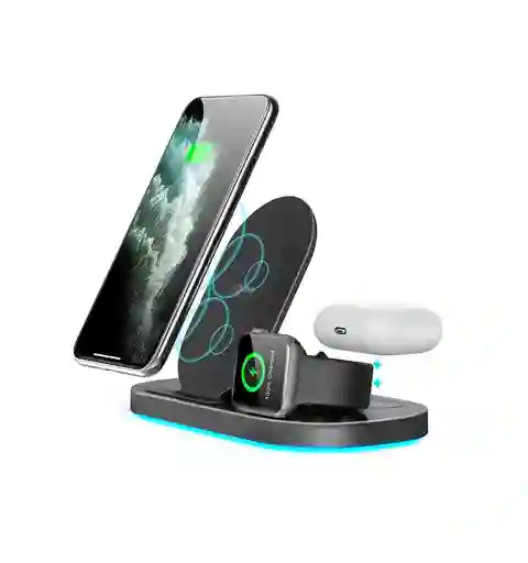 Cargador Inalambrico 3 En 1 Para Celular