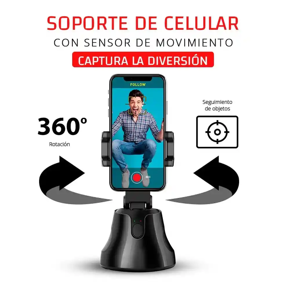 Robot Selfie Holder 360 Apai Genie Base Con Seguimiento