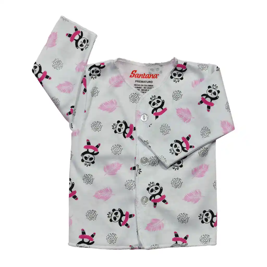 Camiseta Manga Larga Bebé Prematuro Estampado Niña - Rosado Medio