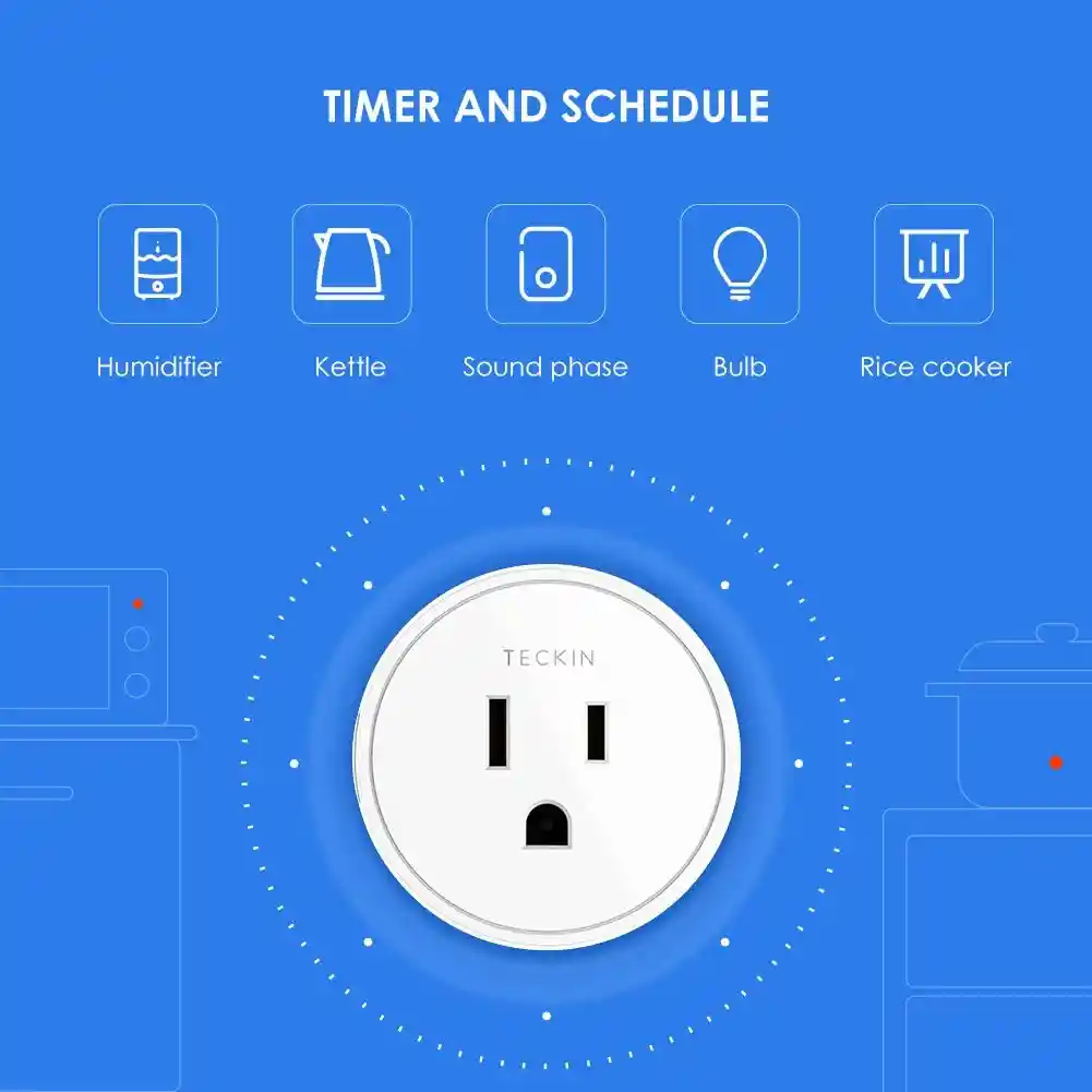 Toma Wifi Inteligente Enchufe Alexa Google Assistant X4 Unds