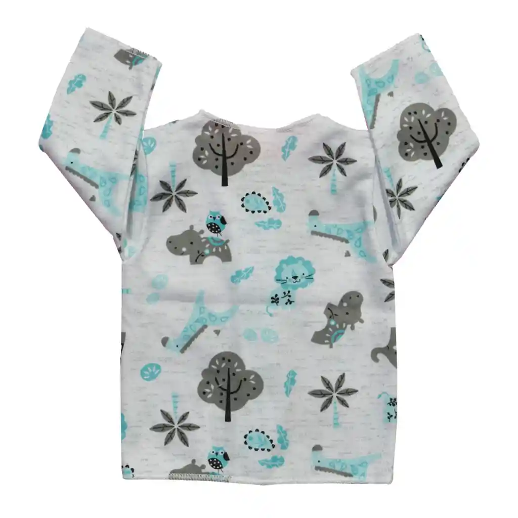 Camiseta Manga Larga Bebé Prematuro Estampado Niño - Gris Oscuro