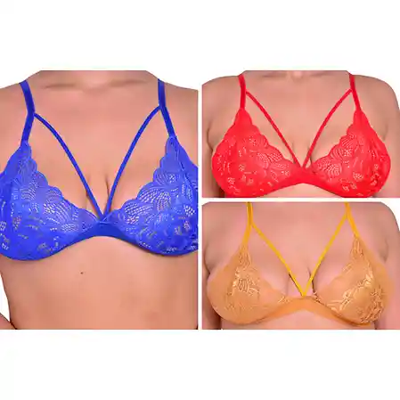 Combo X3 Bralettes Micaela Pétalos