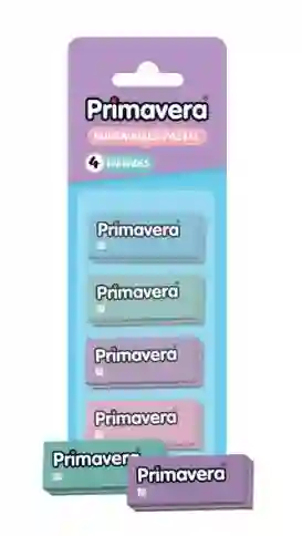 Borrador Primavera Pastel Blister X4 Uds