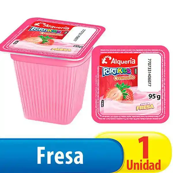 Alqueria Cuchareable Cremosito X95G Fresa Fortikids