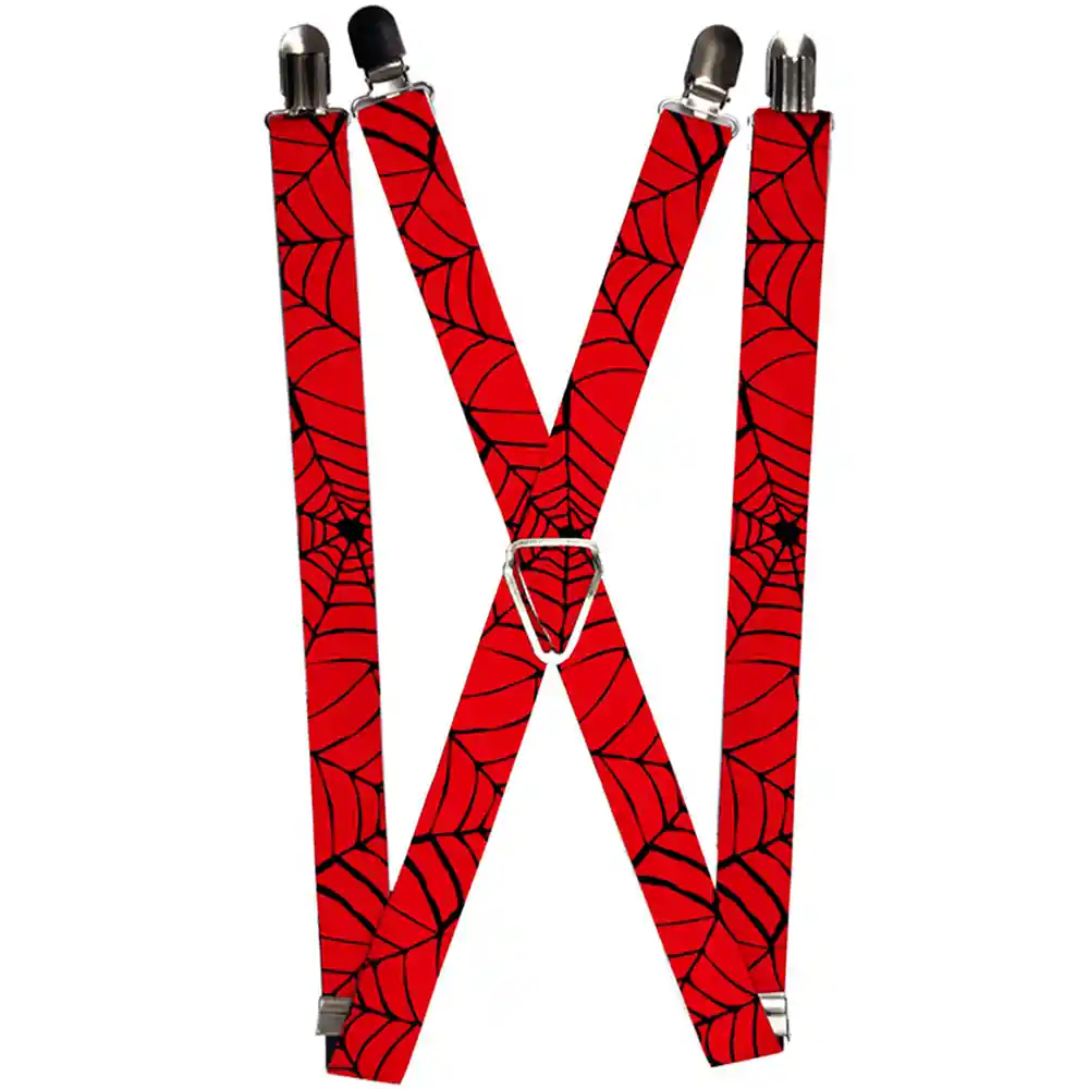 Tirantas De Comics Marvel Araña Rojo Negro - Original Licenciada