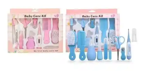 Kit Aseo Para Bebe 10 Piezas Sdb Rosado