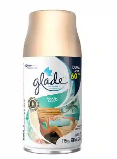 Glade Ambientador Automático Rpto Paraiso Azul