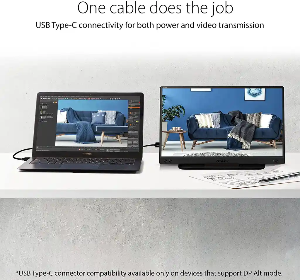 Monitor Portatil Pantalla Usb Tipo C Mac Ipad Windows