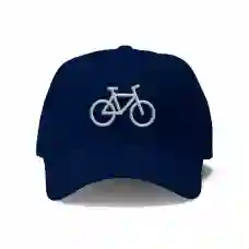 Gorra Azul Bicicleta Blanca Curva