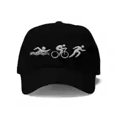 Gorra Negra Triatlon Curva