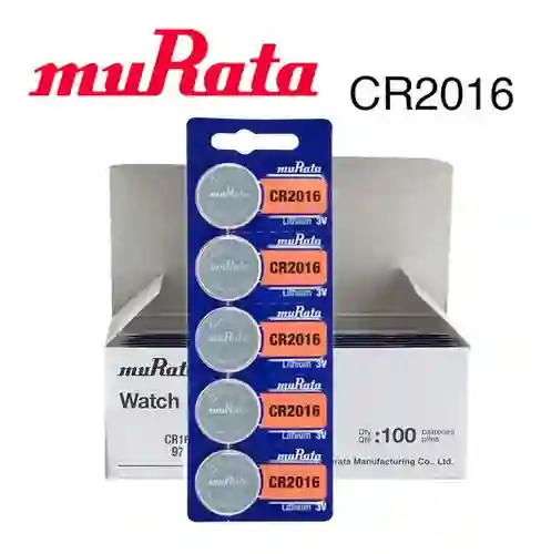 Batería Pila Murata/sony Cr2016 3v Pack X 5