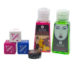 Kit Multiorgamos Doble Sensacion+lubricante Anal Libido*30 M+dados Eroticos *3+potenciador Masculino Maxman En Pastillas