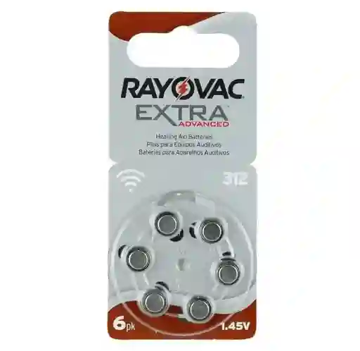 Pilas Para Audifono Rayovac Pr312 Pack X 6