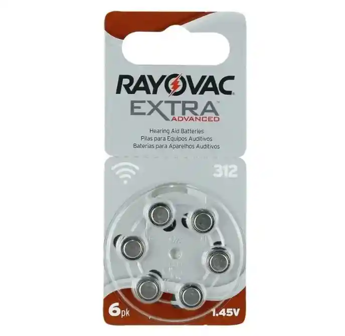 Pilas Para Audifono Rayovac Pr312 Pack X 6