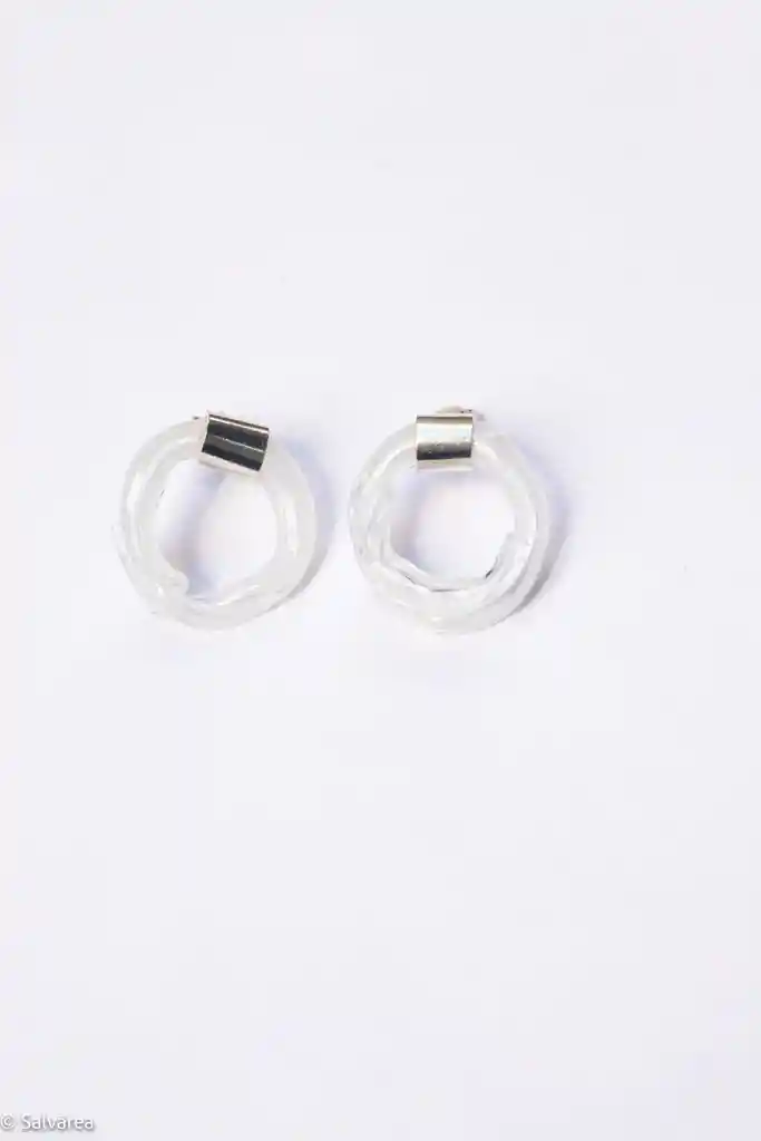 Aretes Remolino Blanco