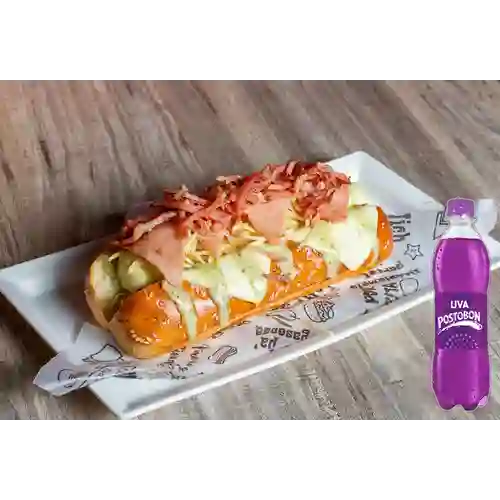 Combo Perro Ranchero + Postobon Uva 400 ml