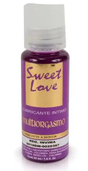 Lubricante Multiorgasmos Sweet Love 30 Ml A Base De Agua