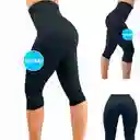 Leggins Deportivo Lycra Pantalón Corto Deporte Mujer Negro