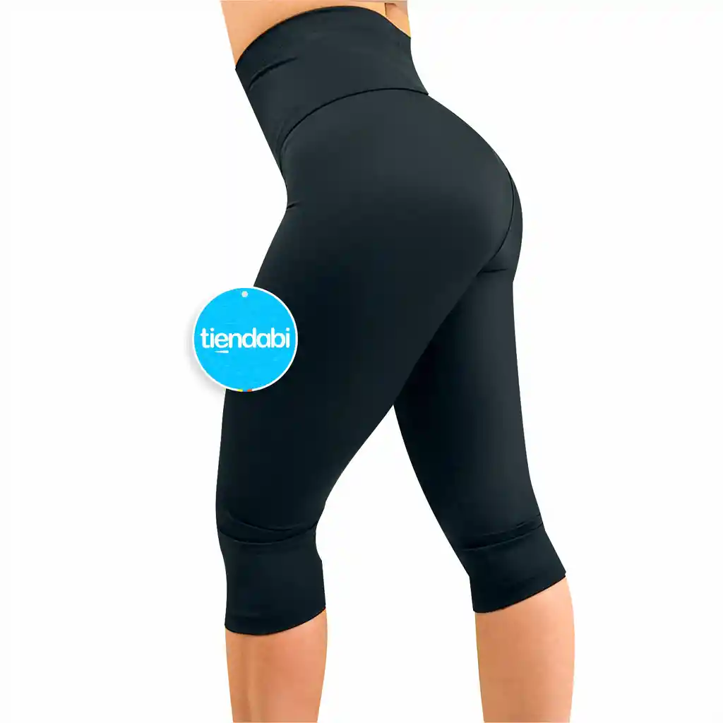 Leggins Deportivo Lycra Pantalón Corto Deporte Mujer Negro