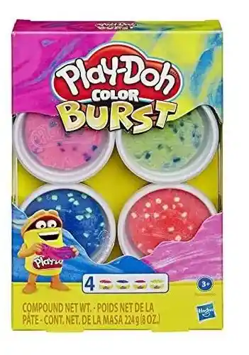   Play Doh  Color Burst Paquete Brillante De 4 Colores 