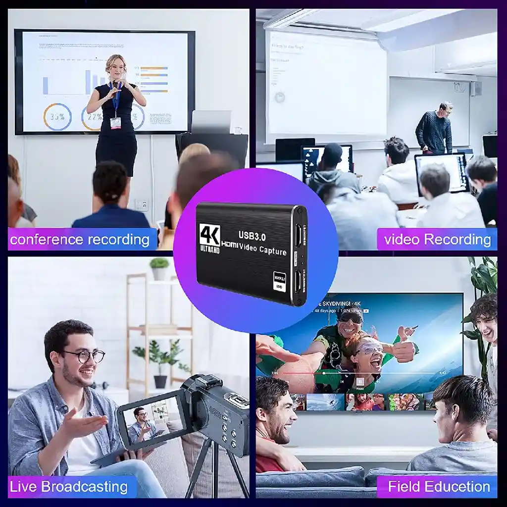 Capturador Video Y Audio Hdmi Usb Transmision En Vivo 60 Fps