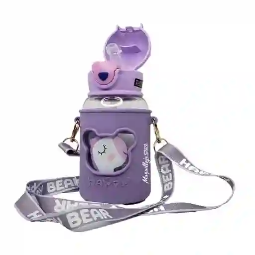 Termo Bebidas Plástico Happy Animals 600ml Ja-2459