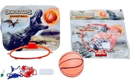 Tablero Baloncesto Balón Red Niños Dibujo Dinosaurio