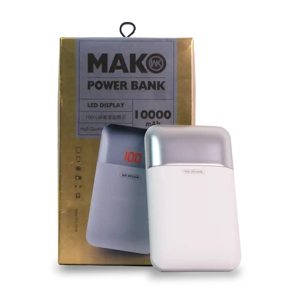 Power Bank Usb-a A Micro-usb Wp-019 Mak 10000mah (blanco)