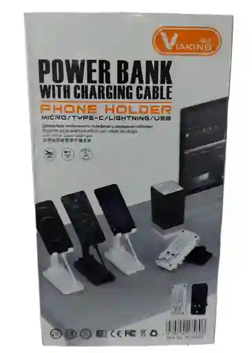 Power Bank 10000 Mah Con Soporte Para Celular