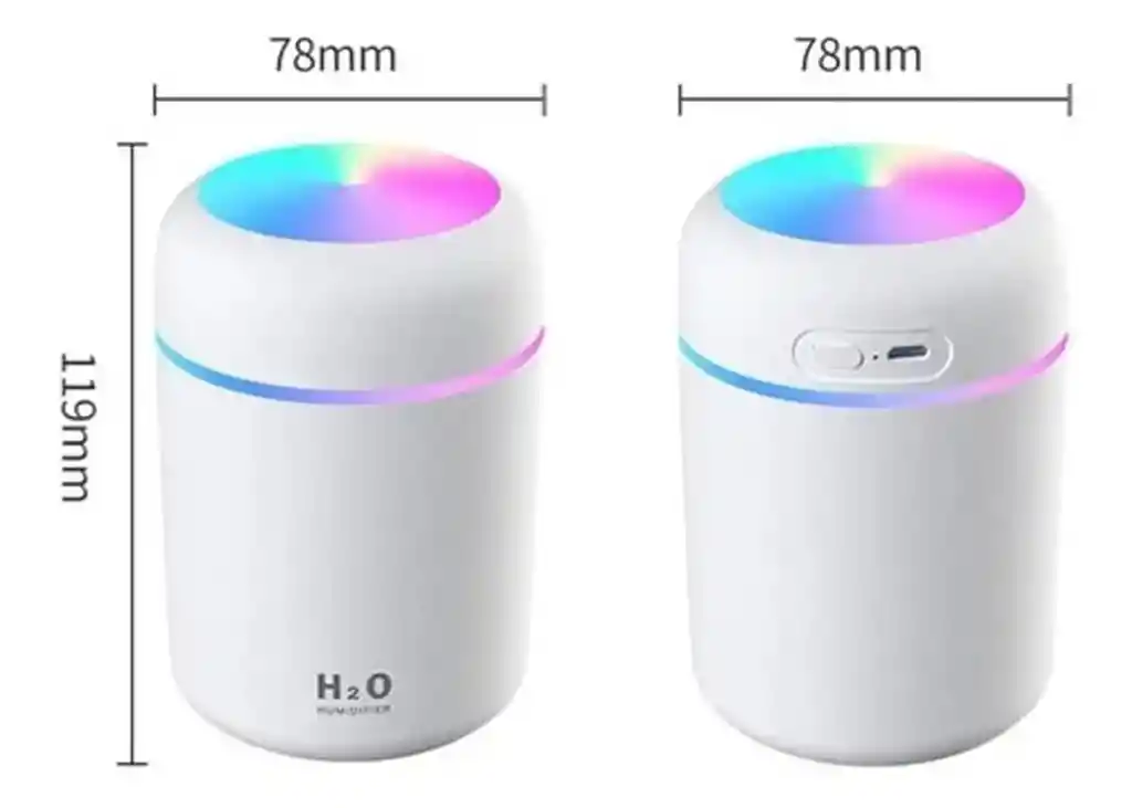 Humidificador Difusor Aroma Ambientador Luz Led H2o