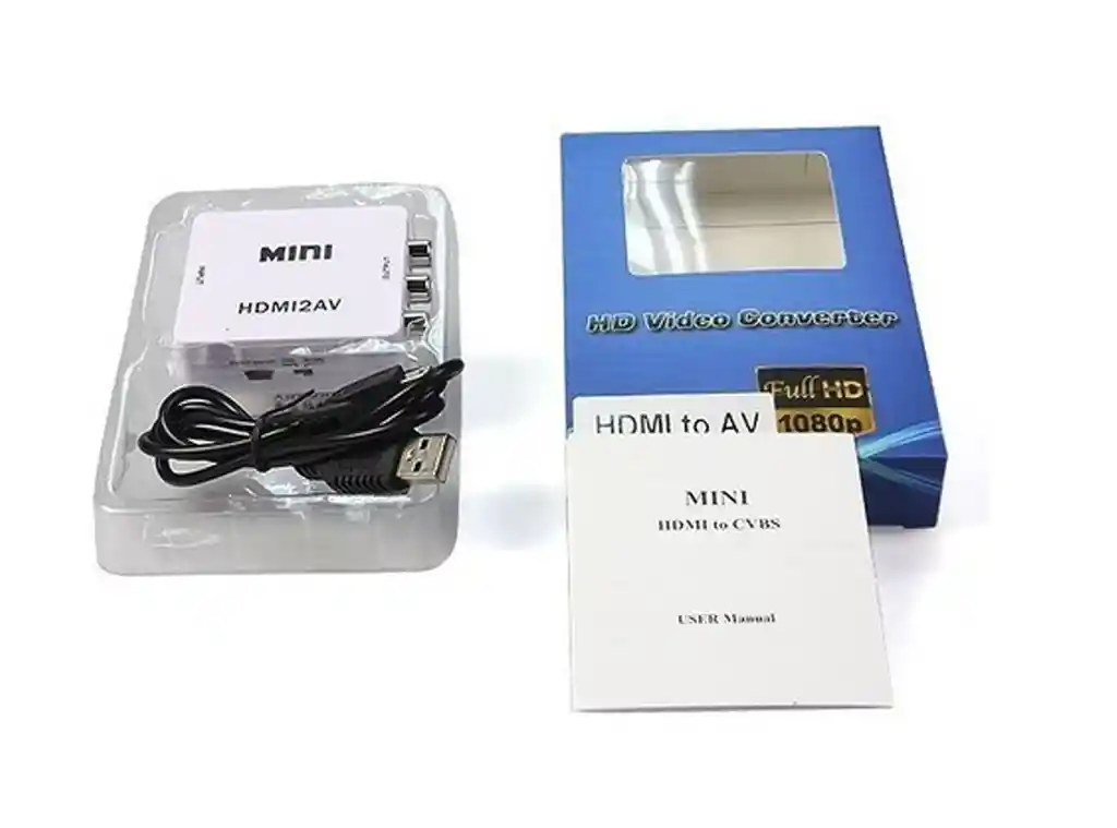 Convertidor Adaptador De Hdmi A Rca Video Version 1080p