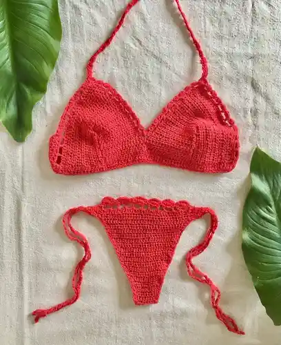 Tejido Rojo - Hecho A Mano Crochet