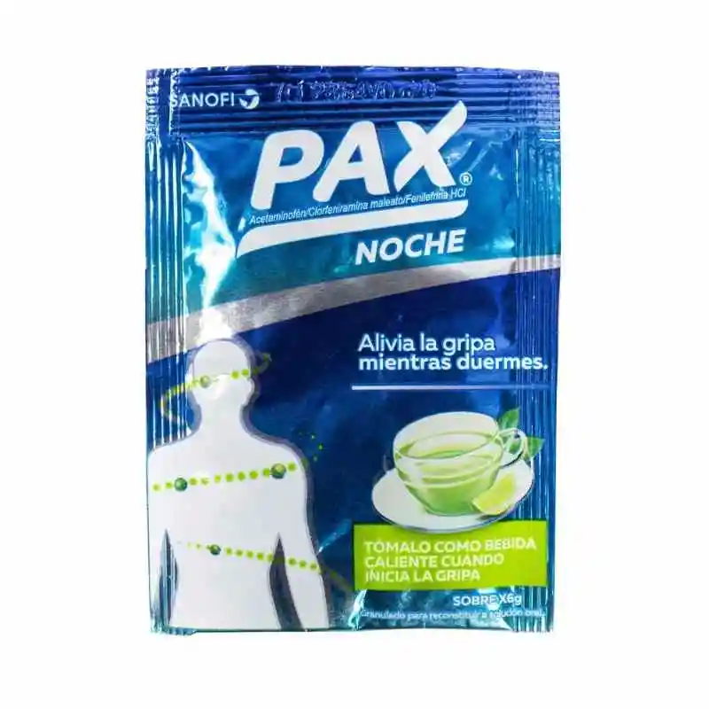 Pax Noche (acetaminofen/clorfeniramina/fenilefrina) Sobre