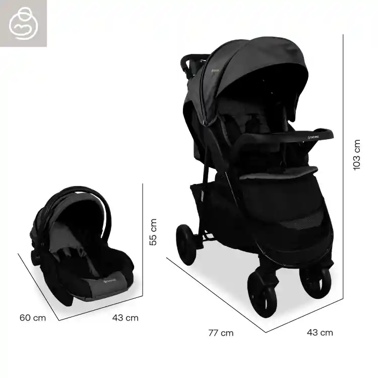 Coche Travel System Sienna Black