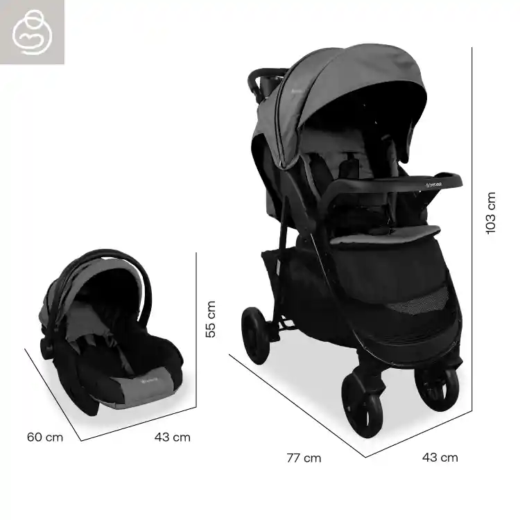 Coche Travel System Sienna Gray