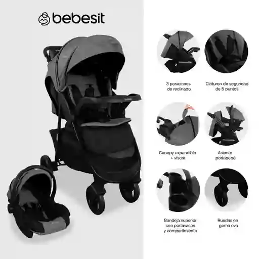 Coche Travel System Sienna Gray