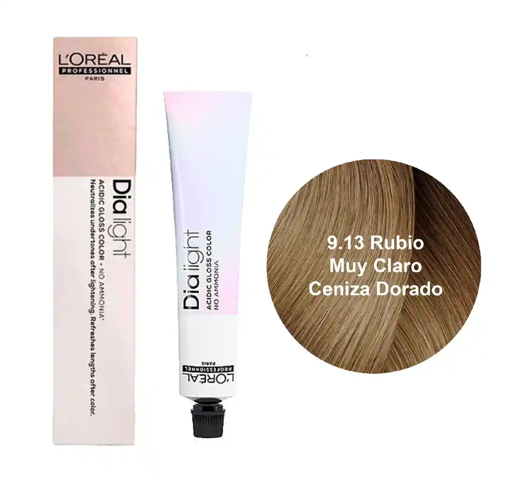 L'Oréal Dia Light, 9.13 Rubio Muy Claro Ceniza Dorado 50Ml