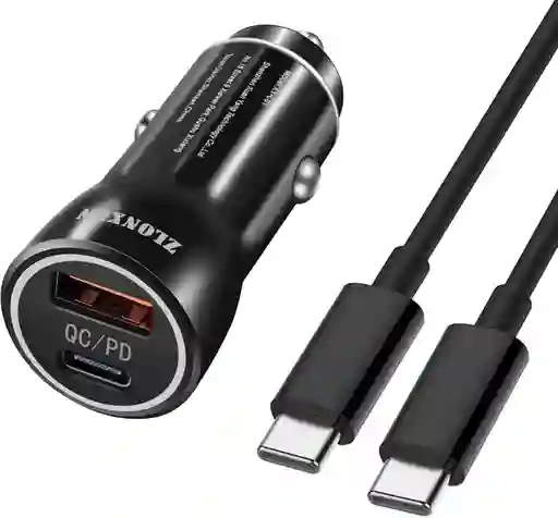 Cargador Carro Usb Tipo C Carga Rapida Iphone Samsung Huawei