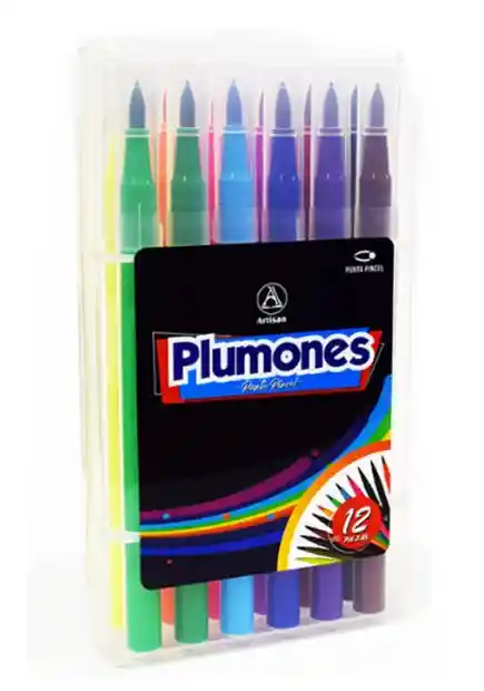 Plumones Punta Pincel Artisan Set X12 Piezas