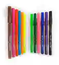 Plumones Lettering Markana Punta Pincel X12 Piezas