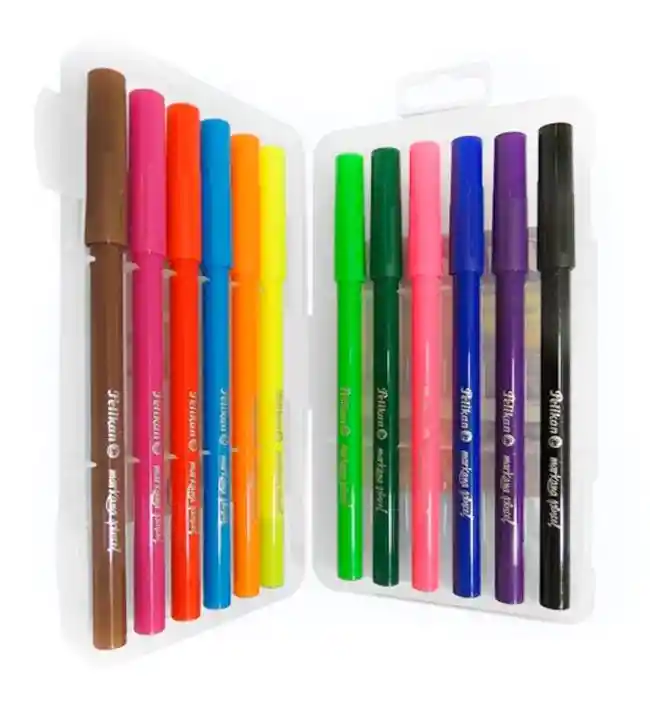 Plumones Lettering Markana Punta Pincel X12 Piezas