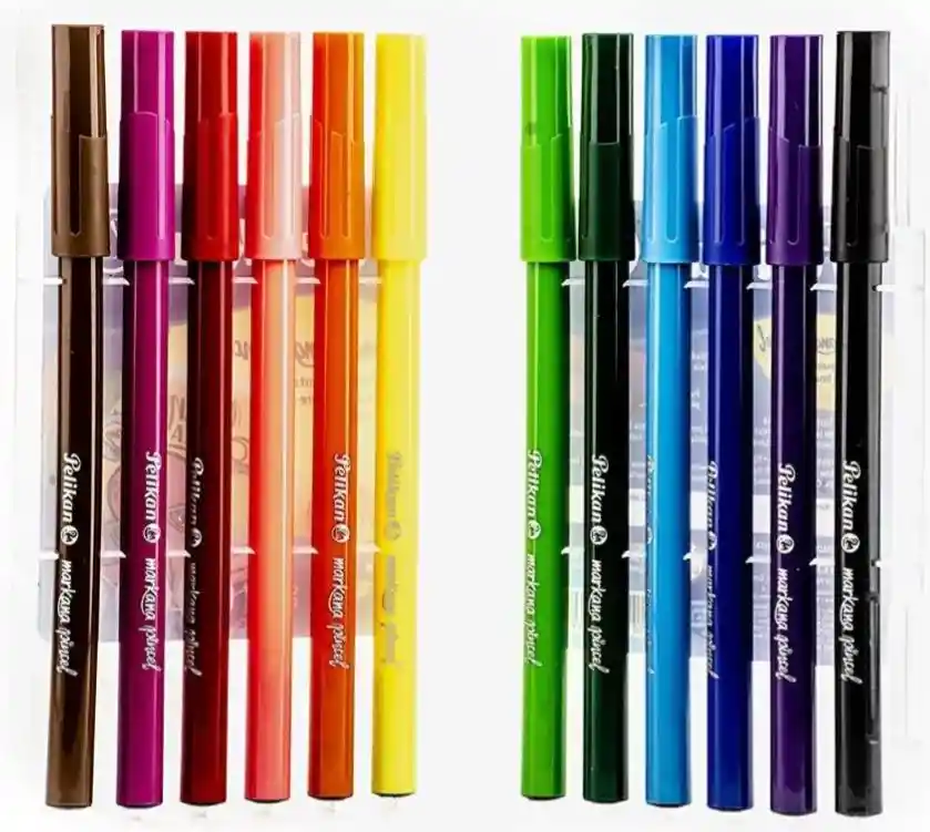 Plumones Lettering Markana Punta Pincel X12 Piezas