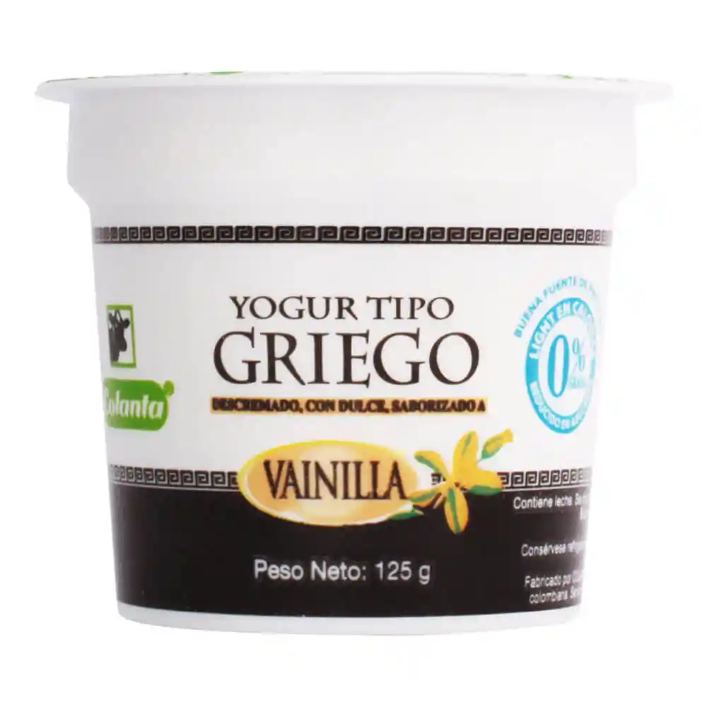 Griego Yogur Sabor Vainilla Tipo*125g