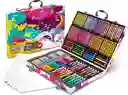 Kit De Arte Crayola Original De Lujo Maleta X 144 Piezas Crayones Marcadores Lavables Colores Hojas