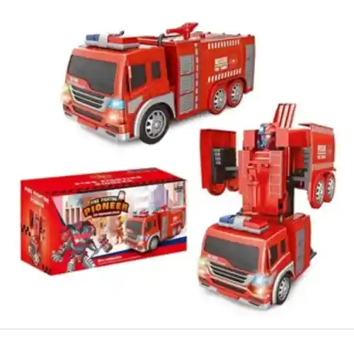 Camión Bomberos Transformers Juguete Carro De Rescate