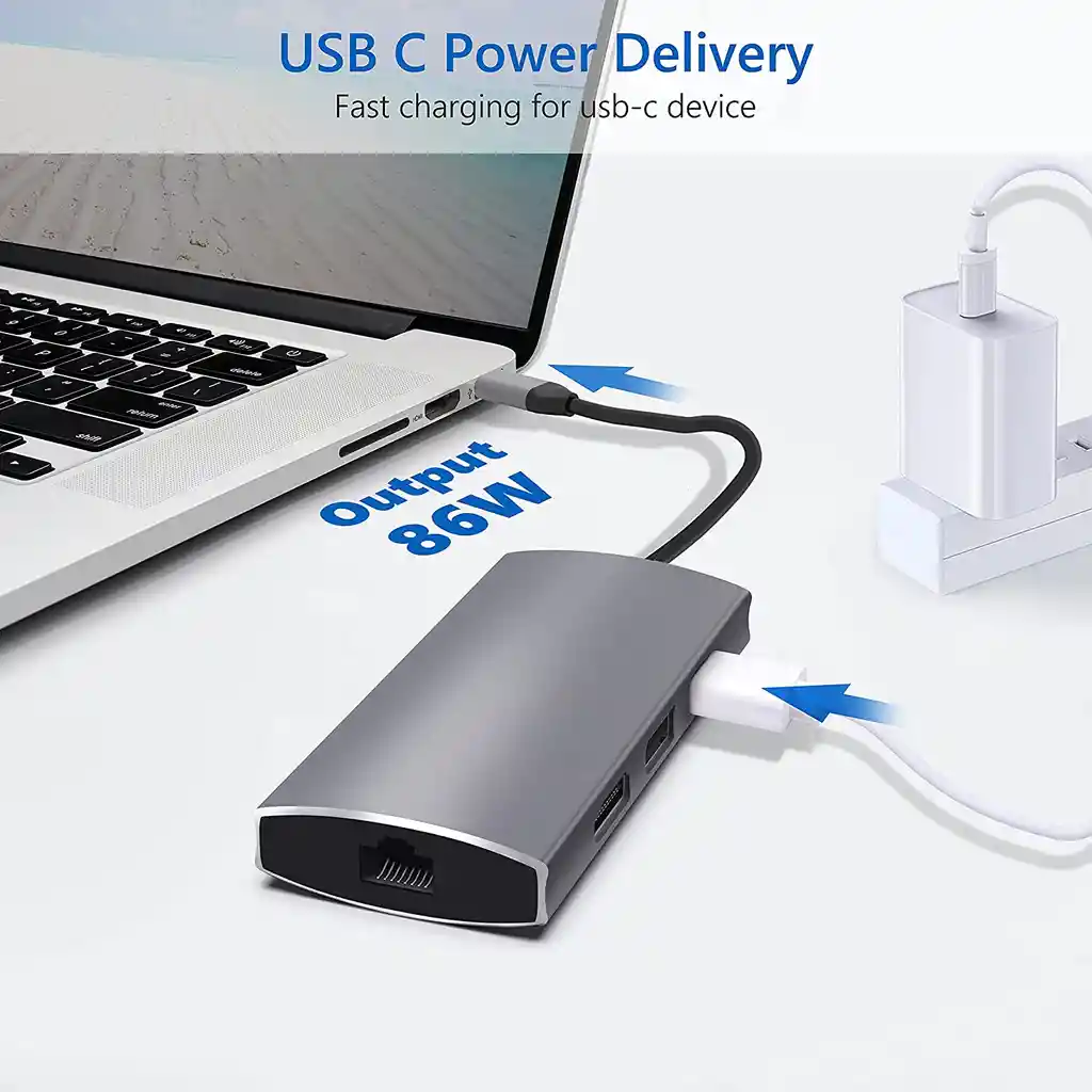 Adaptador Usb C A Hdmi Ethernet Rj45 Macbook Usb Win
